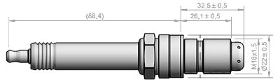 76.64.604 Guascor pre-chamber spark plug size