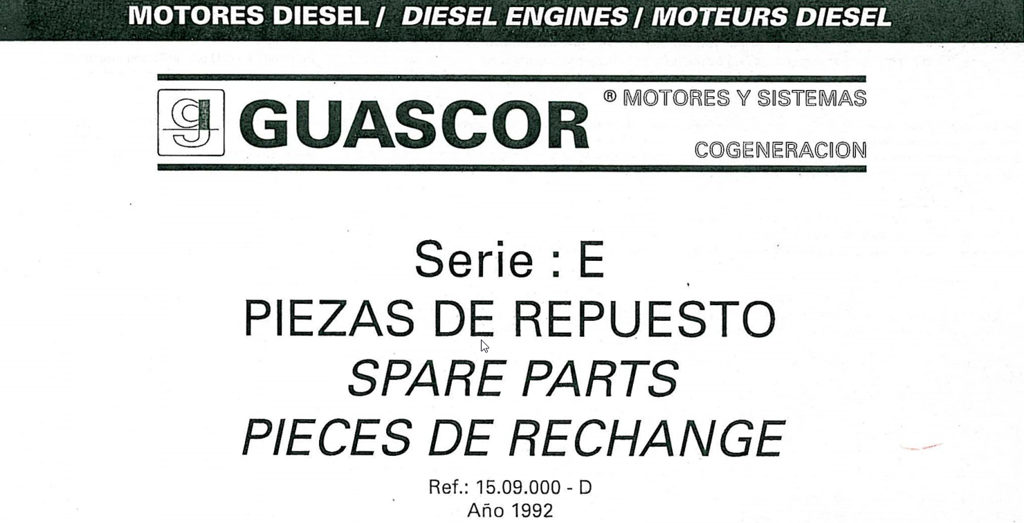 Guascor E318 & E312 Spare Parts Manaul
