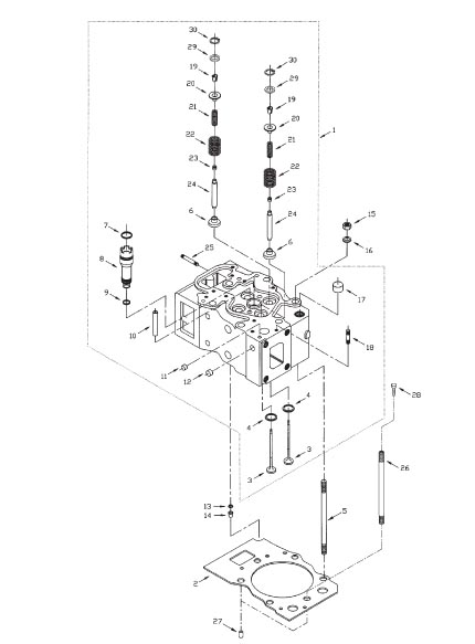 Guascor cylinder head reconditon kit for SFGLD series engines